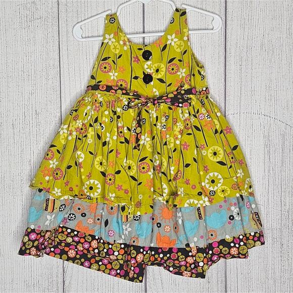 Jelly The Pug Bees Tenley Floral Print Dress, size 24 months - Picture 2 of 5